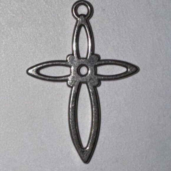 Sterling Silver Open Cross Pendant - Picture 10 of 16